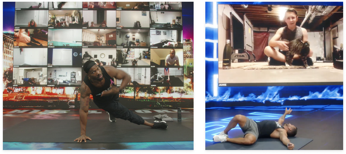 BODcast solution: dynamic video wall, spotlight features, and trainer shout-outs